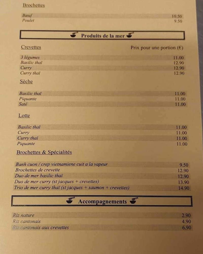 Le Comptoir d'Asie - Menu Image 3